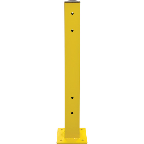 Double Guard Rail Post, Steel, 5" L x 44" H, Safety Yellow R.M.G. Prévention