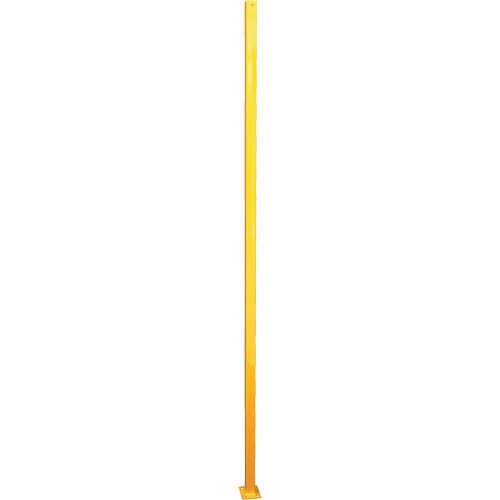 Adjustable Perimeter Guard In-Line Post, 4" W x 96" H, Yellow R.M.G. Prévention