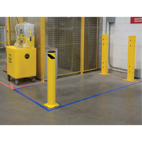 Safety Bollard, Steel, 36" H x 5-1/2" W, Yellow R.M.G. Prévention