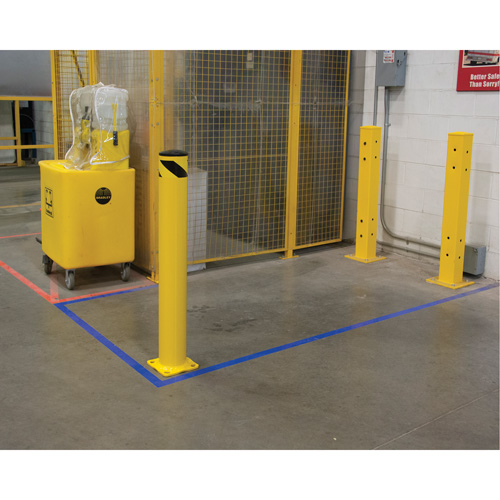 Butoir de s&eacute;curit&eacute;, Acier, 42" h x 5-1/2" la, Jaune R.M.G. Prévention