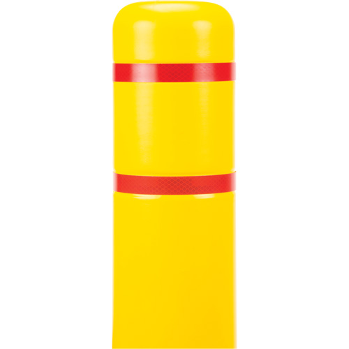Polyethylene Bollard Cover, 4-1/2" Dia. x 52" L, Red/Yellow R.M.G. Prévention