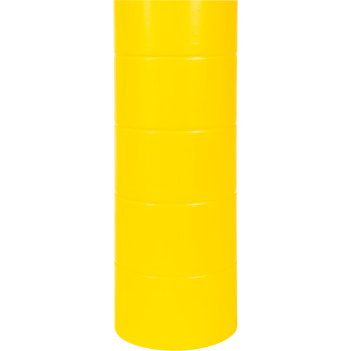 Capuchon en poly&eacute;thyl&egrave;ne pour borne de protection, 6-5/8" dia. x 60" l, Rouge/Jaune R.M.G. Prévention