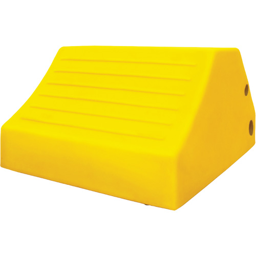165 Ton Large Equipment Wheel Chock with Handle & Hole, Urethane, Yellow R.M.G. Prévention