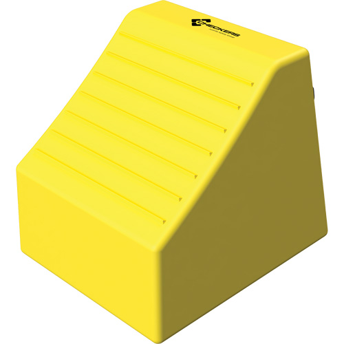 Checkers Safety Heavy-Duty Ultra Class Mining Wheel Chock without Bracket, HDPE, Yellow, 14-1/2" W x 17-1/2" D x 16" H R.M.G. Prévention
