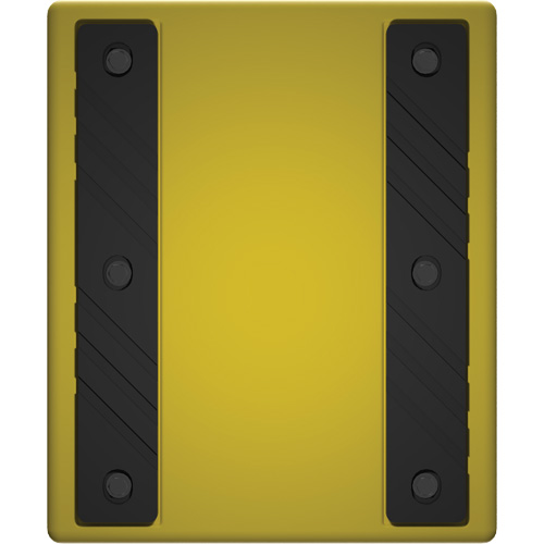 Checkers Safety Heavy-Duty Ultra Class Mining Wheel Chock without Bracket, HDPE, Yellow, 14-1/2" W x 17-1/2" D x 16" H R.M.G. Prévention
