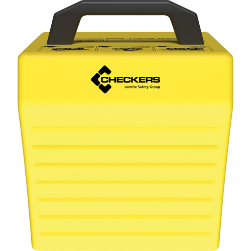 Checkers Safety Heavy-Duty Ultra Class Mining Wheel Chock without Bracket, HDPE, Yellow, 14-1/2" W x 17-1/2" D x 16" H R.M.G. Prévention