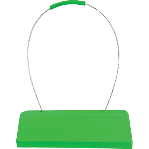 Checkers Safety SafeRay  Aircraft Wheel Chock with Ergonomic Cable Handle, Urethane, Fluorescent Green, 24" W x 8" D x 6" H R.M.G. Prévention