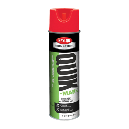 Peinture de marquage industrielle &agrave; base d'eau pour le travail en hauteur Quik-Mark, 17 oz, Canette a&eacute;rosol R.M.G. Prévention