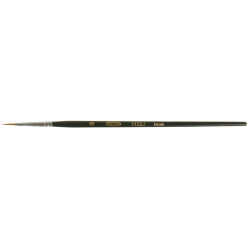 Pinceau d'artiste, Largeur de la brosse de 1/16", Martre rouge, Manche &agrave; Bois R.M.G. Prévention