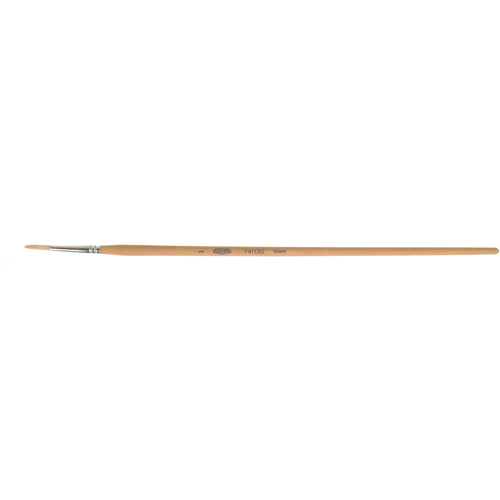 Pure White Bristle Round Marking Paint Brush, 9/64" Brush Width, White China, Wood Handle R.M.G. Prévention