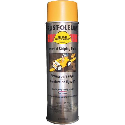 High Performance 2300 System Inverted Striping Spray Paint, Yellow, 18 oz., Aerosol Can R.M.G. Prévention