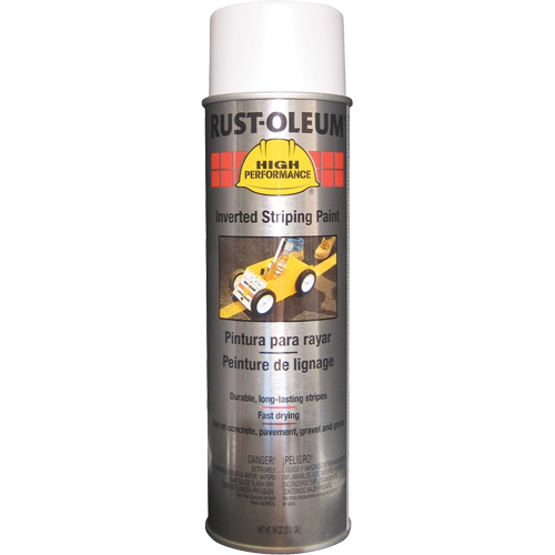 Peinture de traçage en a&eacute;rosol syst&egrave;me 2300 haute performance applicable en position invers&eacute;e, Blanc, 18 oz, Canette a&eacute;rosol R.M.G. Prévention