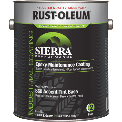 Rev&ecirc;tement dentretien &eacute;poxydique &agrave; base deau Sierra Performance S60 Base pour accents, Gallon, Base &agrave; teinter R.M.G. Prévention