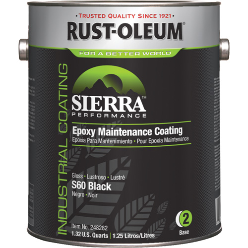 Sierra S60 Water-Based Epoxy Maintenance Coating Part 2 Base, Gallon, Black R.M.G. Prévention