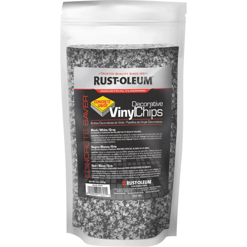 Pastilles de vinyle d&eacute;coratives Concrete Saver, 0,5 kg, Sac, M&eacute;lange noir/blanc/gris R.M.G. Prévention