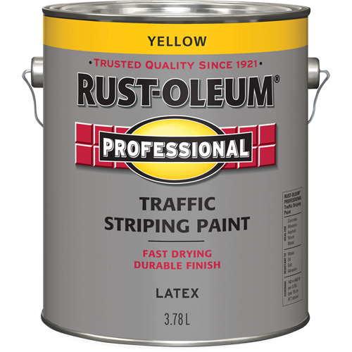 Peinture pour traçage de lignes de circulation, Jaune, 3,78 L, Cruche R.M.G. Prévention
