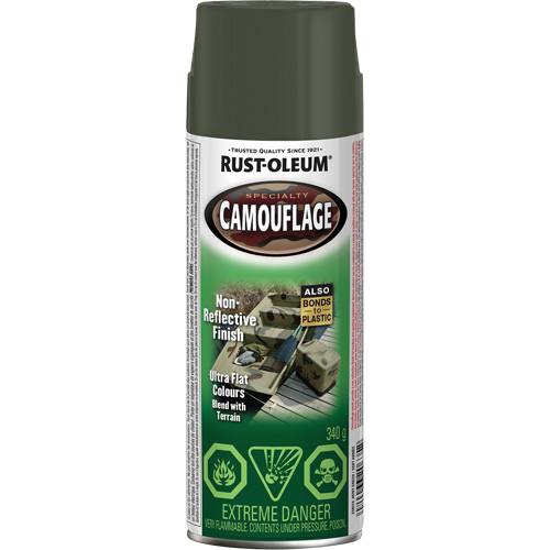 Specialty Camouflage Paint, Aerosol Can, Army Green R.M.G. Prévention
