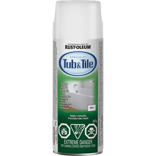 Specialty Tub & Tile Spray Paint, Aerosol Can, White R.M.G. Prévention