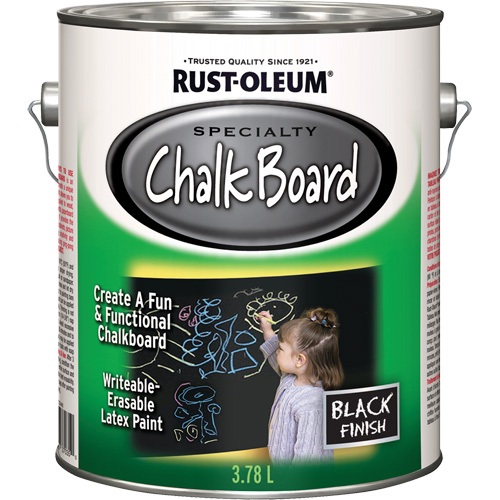 Specialty Chalk Board Paint, 3.78 L, Gallon, Black R.M.G. Prévention