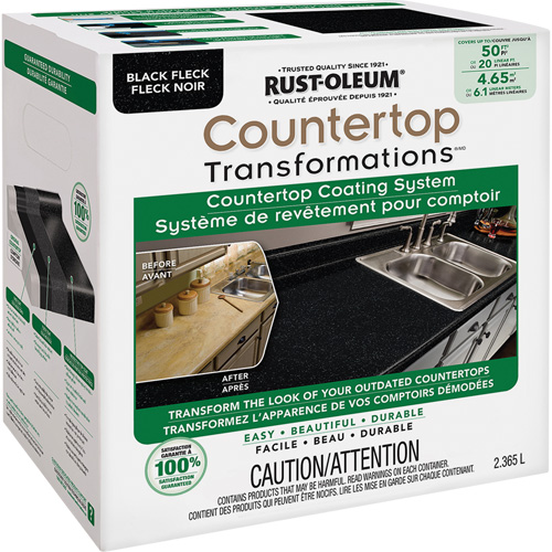 Syst&egrave;me de rev&ecirc;tement mouchet&eacute; pour comptoir Countertop Transformations, 2,37 L, Trousse, Tache noire R.M.G. Prévention