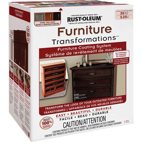 Syst&egrave;me de rev&ecirc;tement de meubles Furniture Transformations, 1,72 L, Trousse, Base &agrave; teinter R.M.G. Prévention