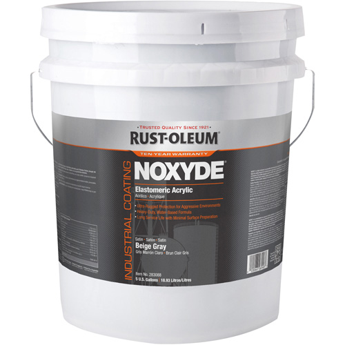 Noxyde Elastomeric Acrylic Coating, 5 gal., Pail, Grey R.M.G. Prévention