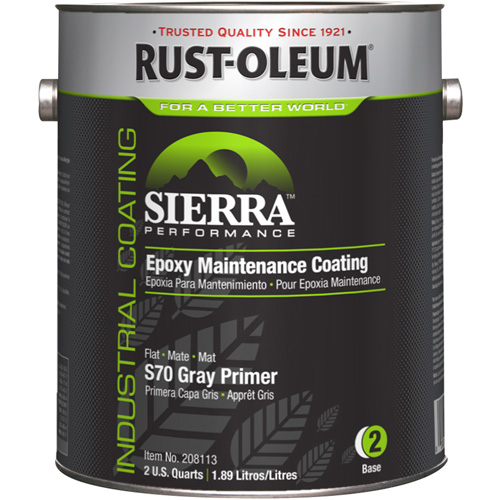 Appr&ecirc;t acrylique &eacute;poxydique &agrave; base d'eau Sierra Performance S70/S71, Gallon, Gris R.M.G. Prévention