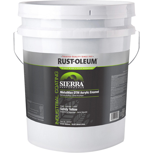 Sierra Performance MetalMax&reg; Plus DTM Acrylic Enamel, 5 gal., Pail, Yellow R.M.G. Prévention