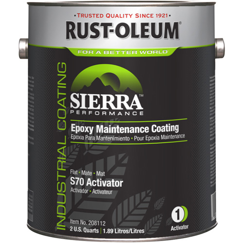 Activateur pour appr&ecirc;t acrylique &eacute;poxydique &agrave; base d'eau Sierra Performance S70/S71, Gallon, Blanc R.M.G. Prévention