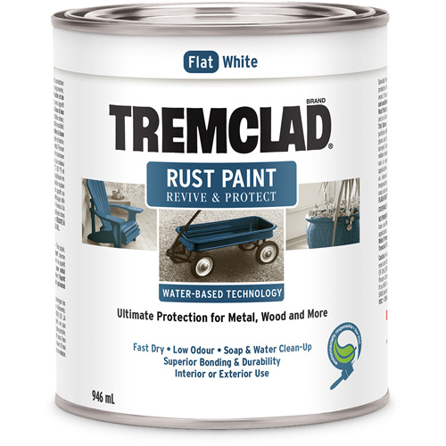 Tremclad&reg; Water-Based Rust Paint, 946 ml, Can, White R.M.G. Prévention
