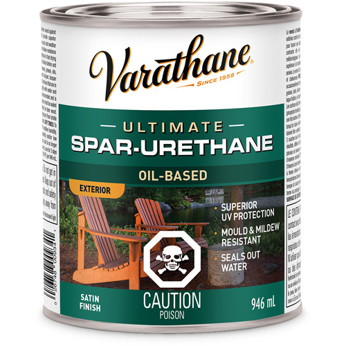 Rev&ecirc;tement &agrave; fini diamant pour bois Varathane, 946 ml, Transparent, Satin R.M.G. Prévention