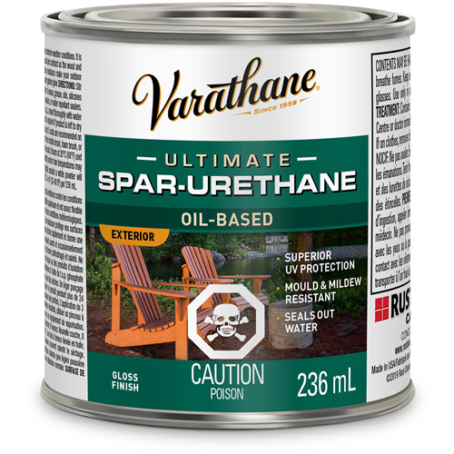 Fini diamant pour bois Varathane ext&eacute;rieur, 236 ml, Transparent, Brillant R.M.G. Prévention
