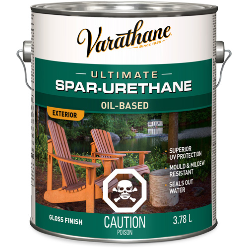 Varathane&reg; Diamond Outdoor Wood Finish, 3.78 L, Clear, Gloss R.M.G. Prévention