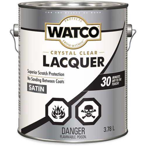 Laque pour bois Watco, 3,78 L, Transparent, Satin R.M.G. Prévention