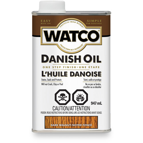 Watco&reg; Danish Oil, 947 ml, Dark Walnut, Transparent R.M.G. Prévention