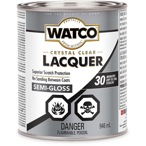 Laque pour bois Watco, 946 ml, Transparent, Semi-brillant R.M.G. Prévention
