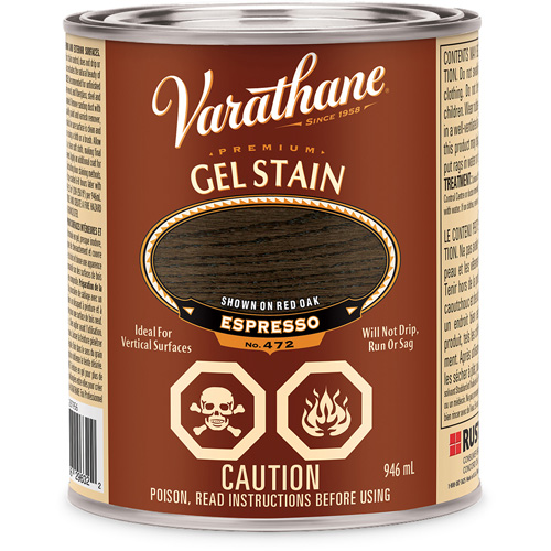 Varathane&reg; Premium Gel Stain, 946 ml, Espresso R.M.G. Prévention