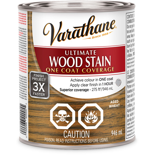 Varathane&reg; Ultimate Wood Stain, 946 ml, Aged Wheat R.M.G. Prévention