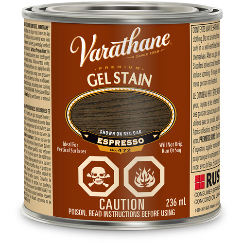 Varathane&reg; Premium Gel Stain, 236 ml, Espresso R.M.G. Prévention