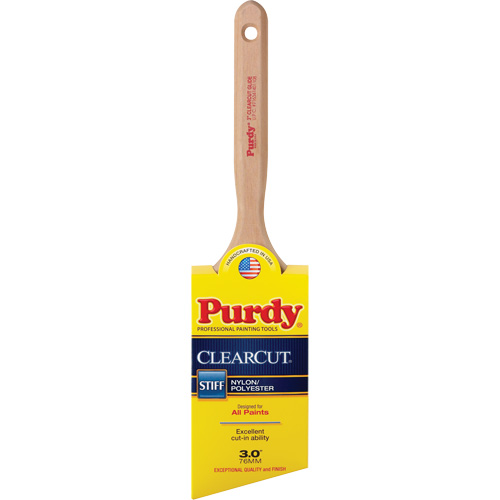 Clearcut&reg; Glide Paint Brush, Poly/Nylon, Wood Handle, 3" Width R.M.G. Prévention