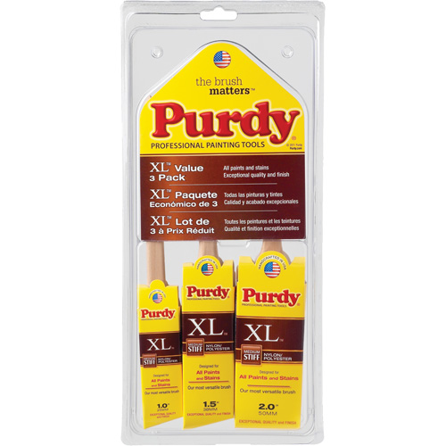 Assortiment de pinceaux XL, Poly/nylon, Manche Bois R.M.G. Prévention