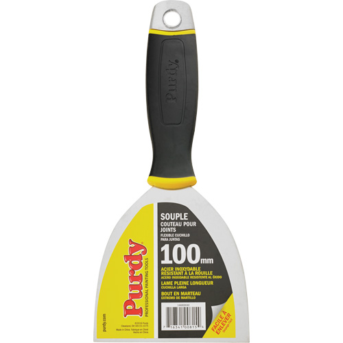 Couteau &agrave; joints de premi&egrave;re qualit&eacute;, Lame Acier inoxydable, Largeur 4", Manche Plastique R.M.G. Prévention