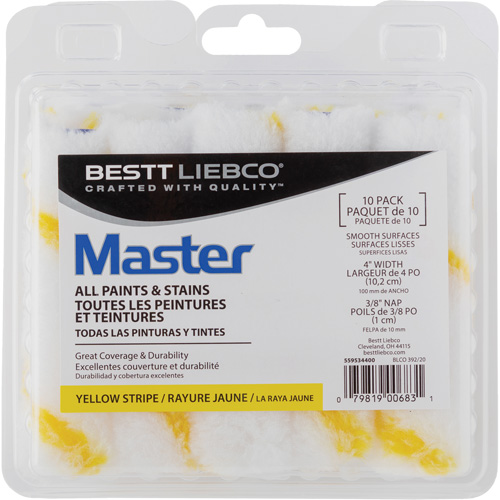 Master Yellow Stripe Mini Roller, 10 mm (3/8") Nap, 101.6 mm (4") L R.M.G. Prévention
