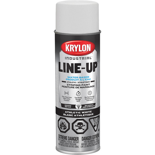 Industrial LINE-UP Athletic Field Striping Aerosol Paint, White, 18 oz., Aerosol Can R.M.G. Prévention