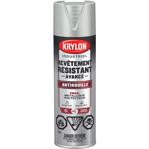 Peinture Tough Coat avec technologie Rust Barrier, Aluminium, M&eacute;tallique, 425 g, Canette a&eacute;rosol R.M.G. Prévention
