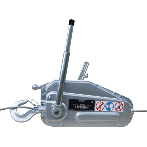 Palan &agrave; c&acirc;ble d'acier Tirfor - TU17, Diam&egrave;tre du fil 5/16", Capacit&eacute; 2000 lb (1 tonne) R.M.G. Prévention