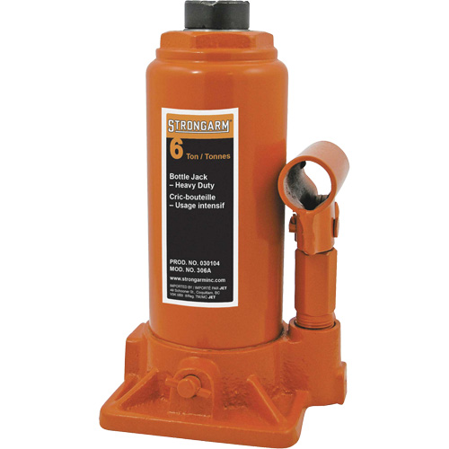 306A Bottle Jack, 6 Ton(s), 16" Raised Height R.M.G. Prévention