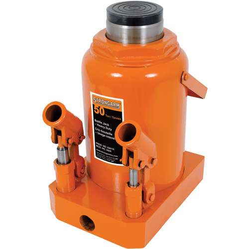 352A Bottle Jack, 50 tons, Manual Hydraulic, 19-3/4" Raised Height R.M.G. Prévention