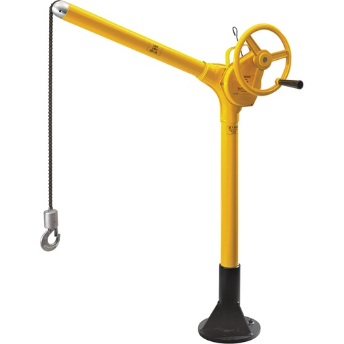 Tall Industrial Lifting Device with Bolt-Down Base, 500 lbs. (0.25 tons) Capacity R.M.G. Prévention