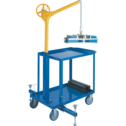Tall Industrial Lifting Device with Mobile Cart, 500 lbs. (0.25 tons) Capacity R.M.G. Prévention
